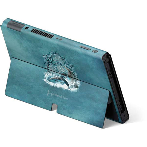 Brigid Ashwood Celtic Dolphin Nintendo Switch OLED (2021) Skin